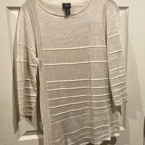 Chico’s Travelers Women's Cream Sweater Top